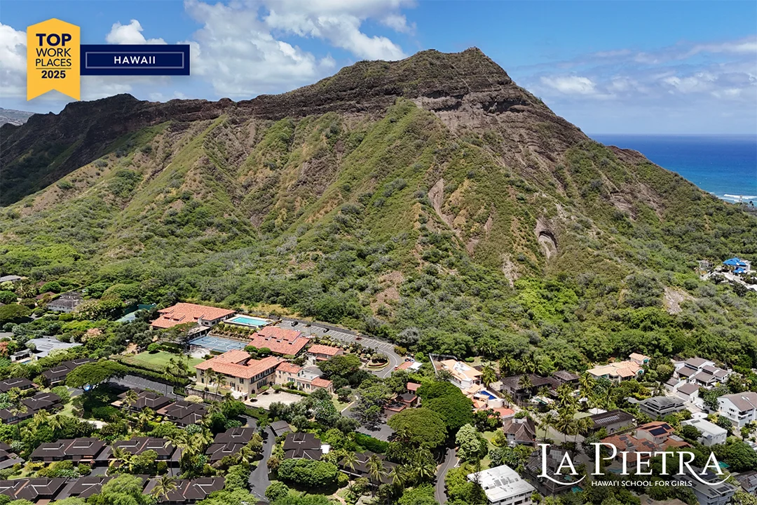 La Pietra is located on the slopes of Lēʻahi (Diamond Head) and was named one of the Star-Advertiser's Top Workplaces in 2025.