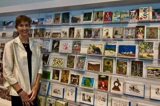 Heppard at the Denver Art Museum's Gift Shop where her notecards are available for purchase. "What inspired this photo was exactly where the manager paced my cards. They were immediately adjacent to Vermeer’s 'Girl with a Pearl Earring!'"  