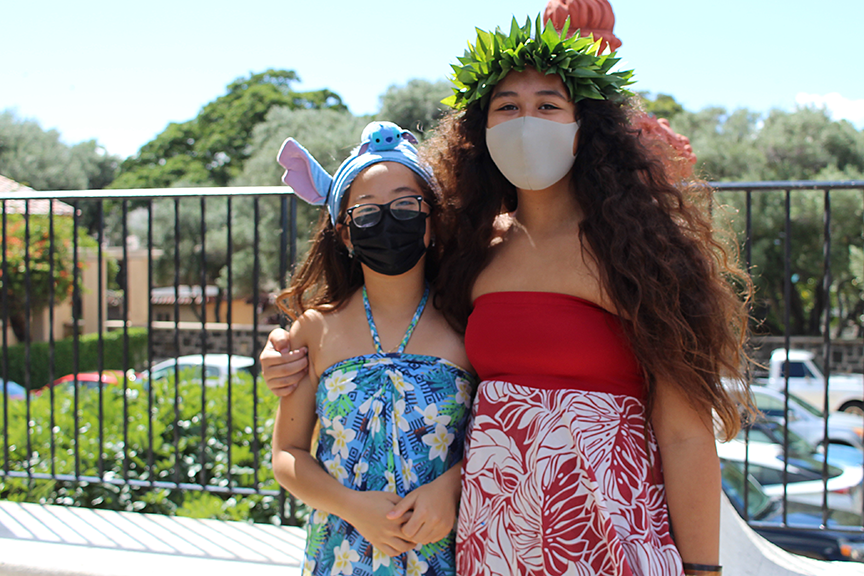 6th-graders Madison K. & Kai W. win Best Costume for Movie Star Monday as Lilo & Stitch