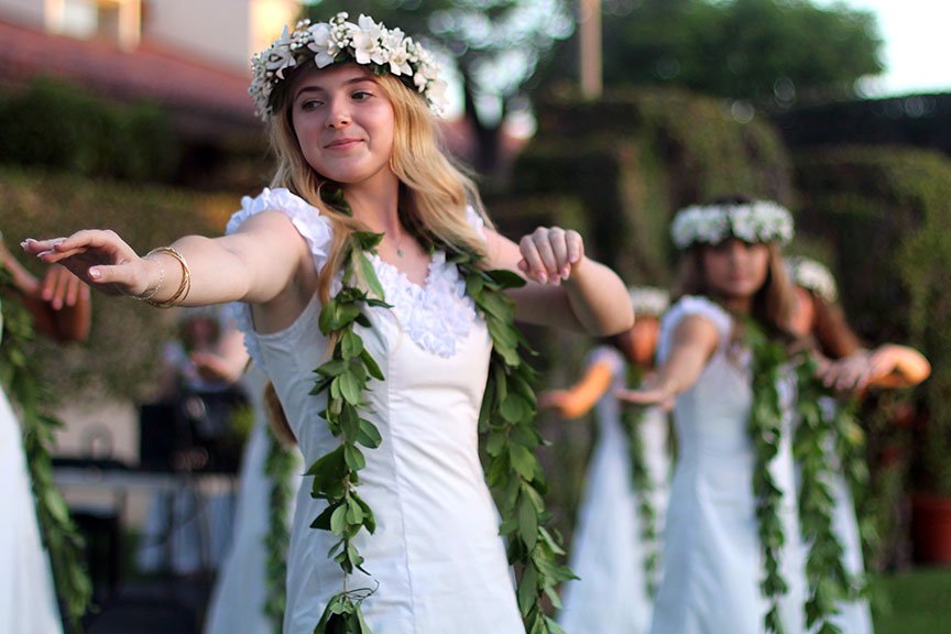 The Class of 2023 performs their senior hula, “Mele ‘Ohana” by Keali‘i Reichel.